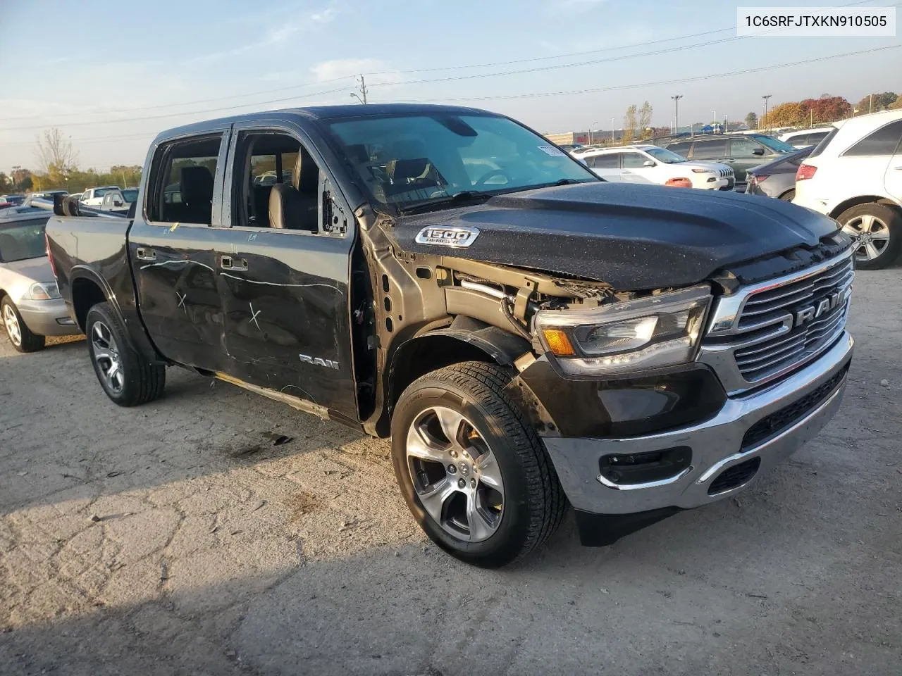 2019 Ram 1500 Laramie VIN: 1C6SRFJTXKN910505 Lot: 77376084