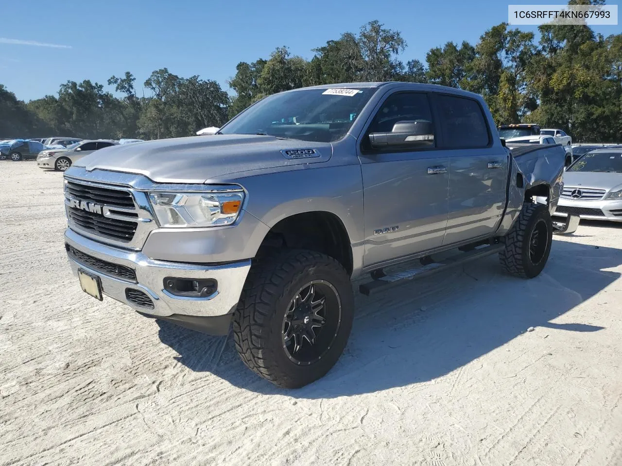 2019 Ram 1500 Big Horn/Lone Star VIN: 1C6SRFFT4KN667993 Lot: 77538244