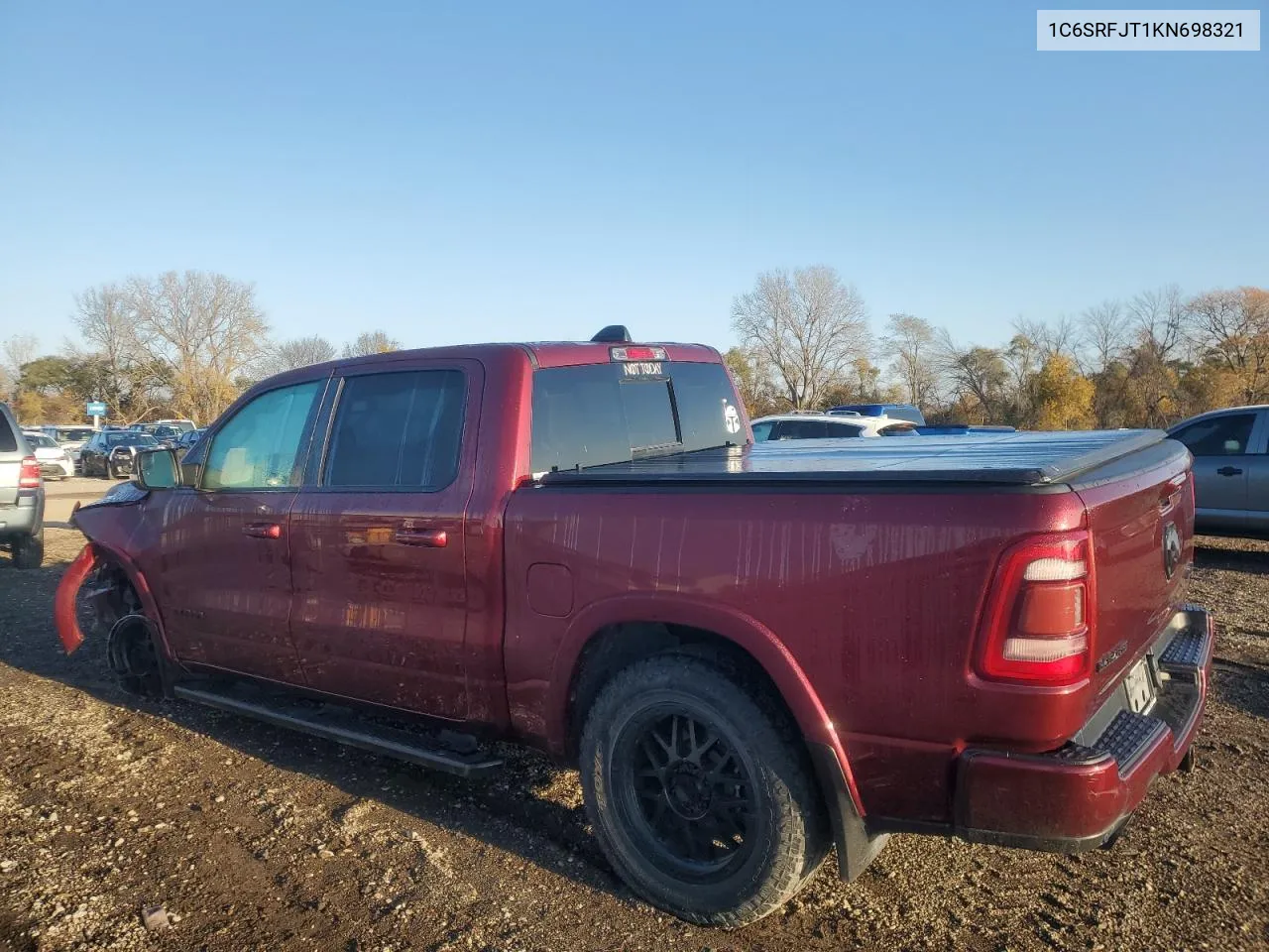 2019 Ram 1500 Laramie VIN: 1C6SRFJT1KN698321 Lot: 77846704