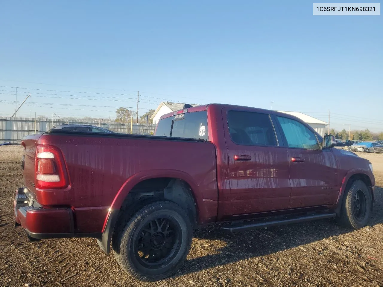 2019 Ram 1500 Laramie VIN: 1C6SRFJT1KN698321 Lot: 77846704