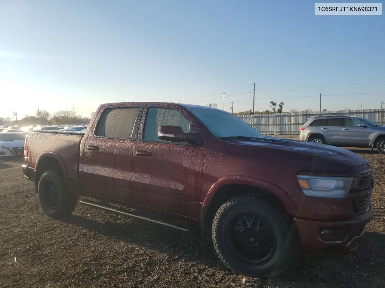 2019 Ram 1500 Laramie VIN: 1C6SRFJT1KN698321 Lot: 77846704