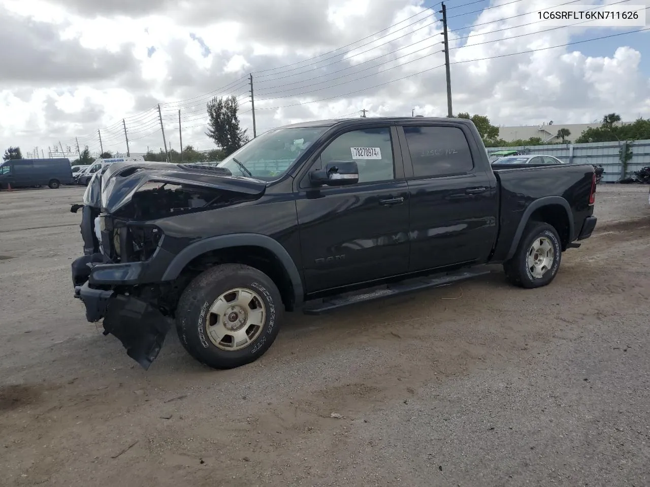 2019 Ram 1500 Rebel VIN: 1C6SRFLT6KN711626 Lot: 78270974