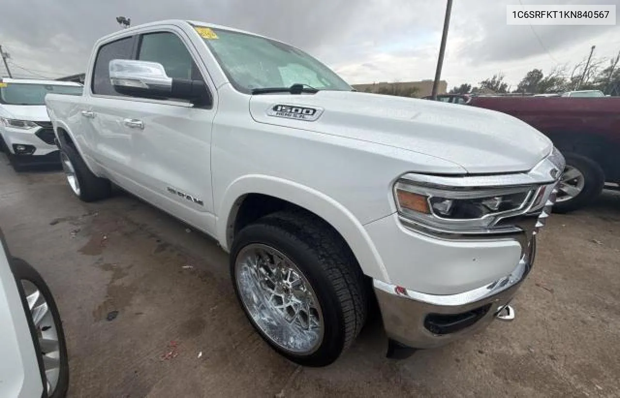 1C6SRFKT1KN840567 2019 Ram 1500 Longhorn