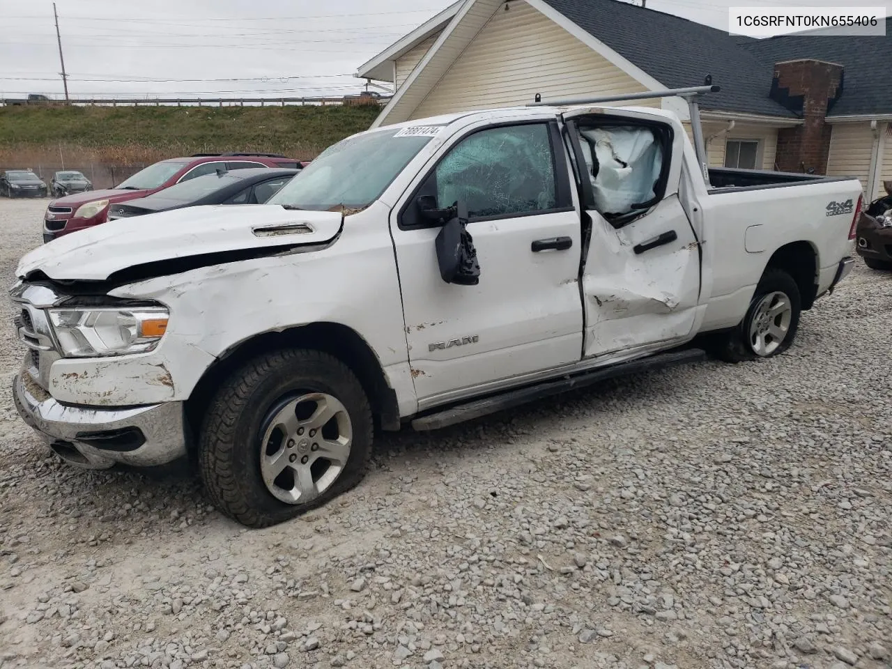 2019 Ram 1500 Tradesman VIN: 1C6SRFNT0KN655406 Lot: 78881474