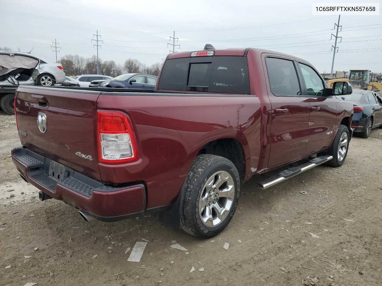 2019 Ram 1500 Big Horn/Lone Star VIN: 1C6SRFFTXKN557658 Lot: 80461224