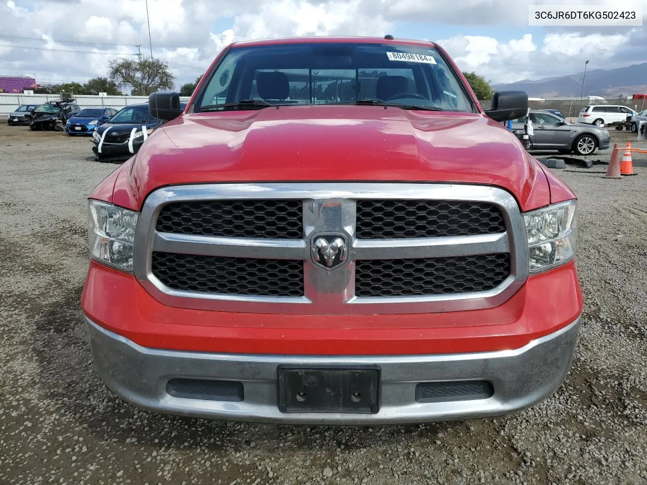 2019 Ram 1500 Classic Tradesman VIN: 3C6JR6DT6KG502423 Lot: 80498184