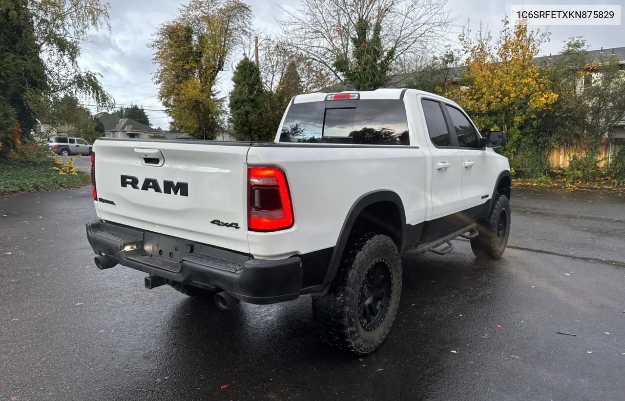 2019 Ram 1500 Rebel VIN: 1C6SRFETXKN875829 Lot: 80587274