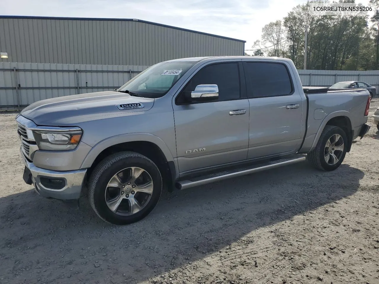 2019 Ram 1500 Laramie VIN: 1C6RREJT8KN535206 Lot: 81100454