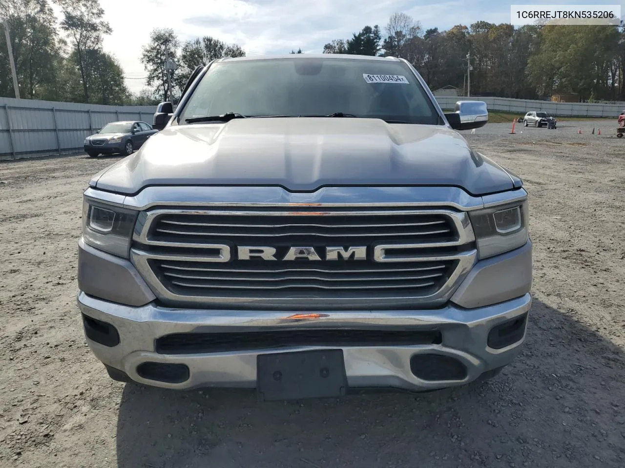 2019 Ram 1500 Laramie VIN: 1C6RREJT8KN535206 Lot: 81100454