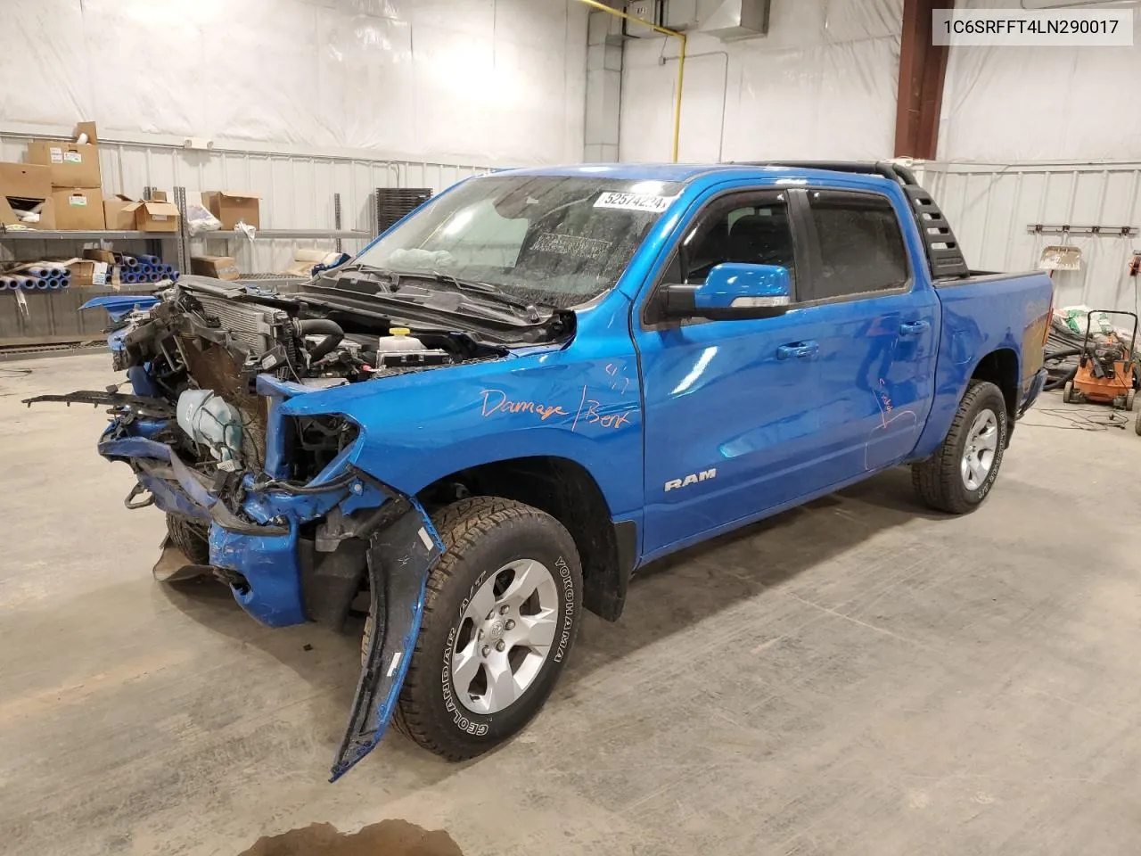 2020 Ram 1500 Big Horn/Lone Star VIN: 1C6SRFFT4LN290017 Lot: 52574224