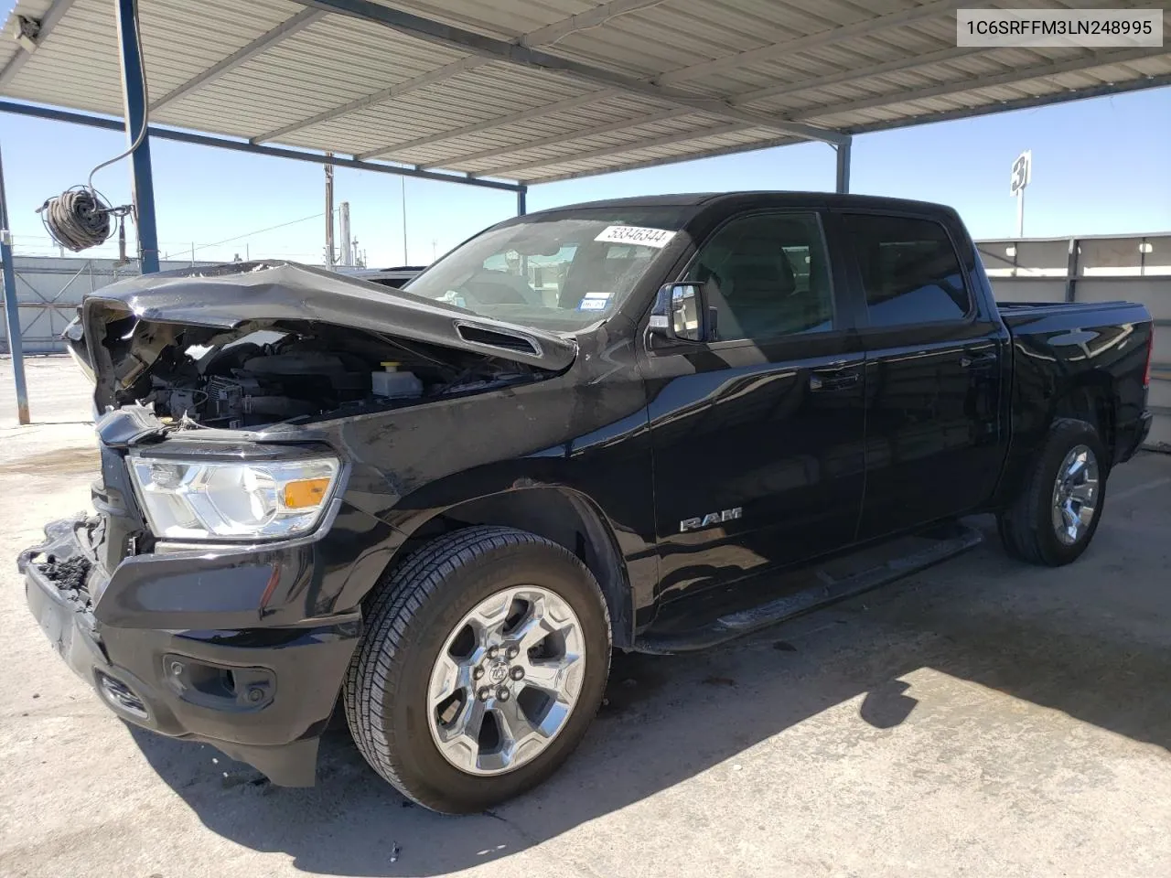 2020 Ram 1500 Big Horn/Lone Star VIN: 1C6SRFFM3LN248995 Lot: 53346344