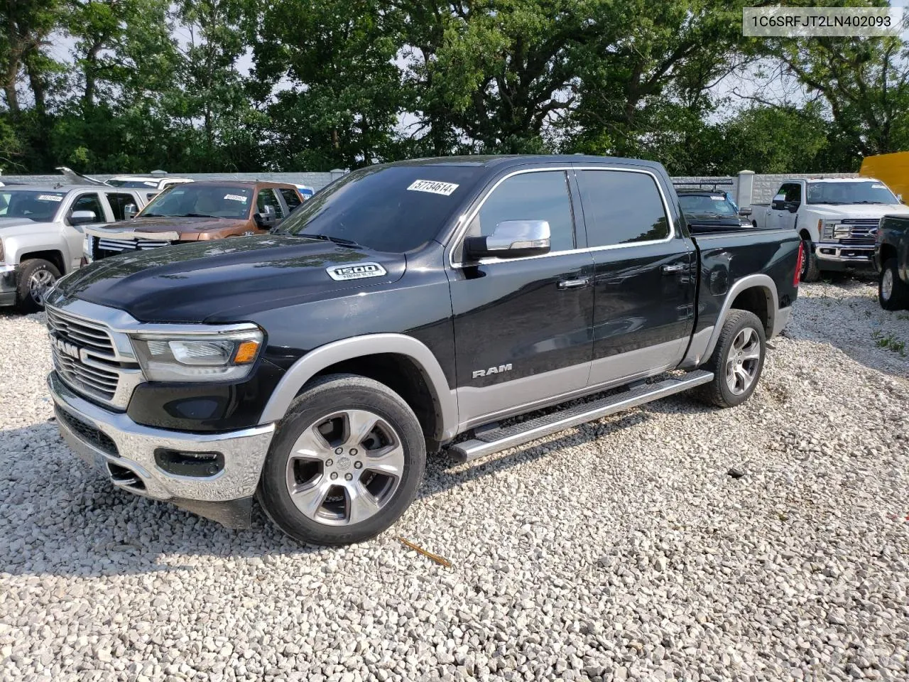 2020 Ram 1500 Laramie VIN: 1C6SRFJT2LN402093 Lot: 57734614