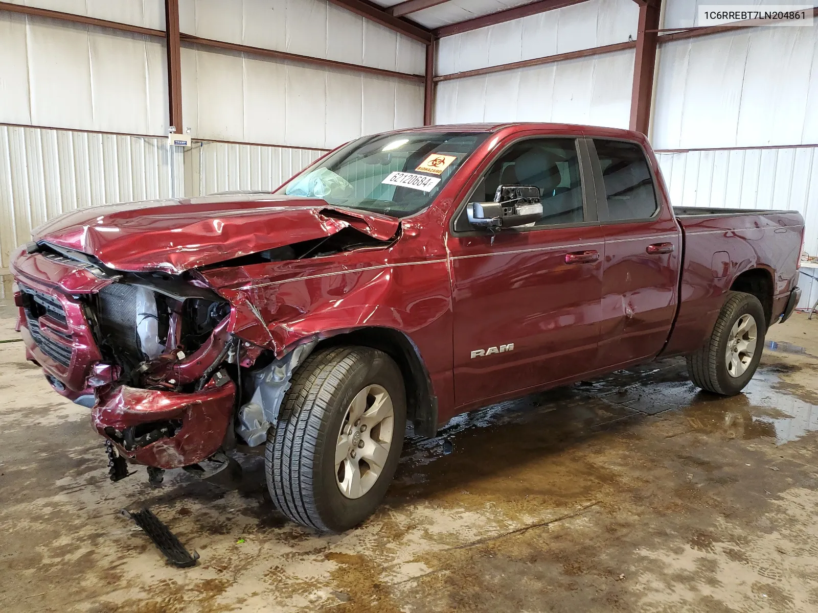 2020 Ram 1500 Big Horn/Lone Star VIN: 1C6RREBT7LN204861 Lot: 62120684