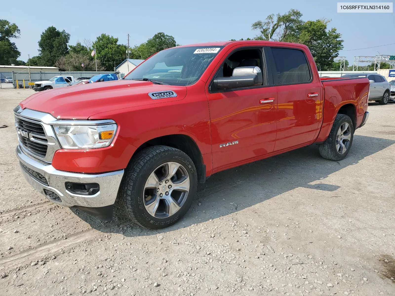 2020 Ram 1500 Big Horn/Lone Star VIN: 1C6SRFFTXLN314160 Lot: 63620394