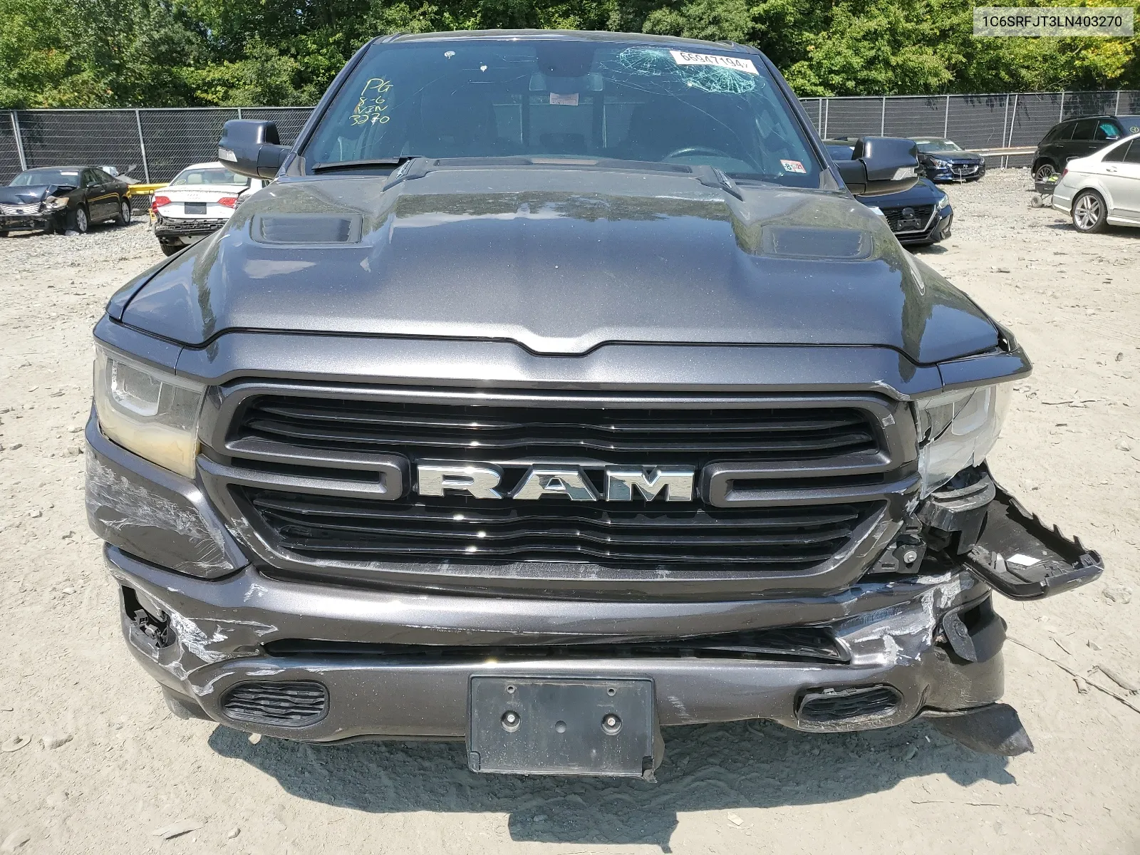 2020 Ram 1500 Laramie VIN: 1C6SRFJT3LN403270 Lot: 66947194