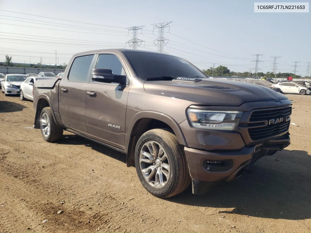 2020 Ram 1500 Laramie VIN: 1C6SRFJT7LN221653 Lot: 70927044