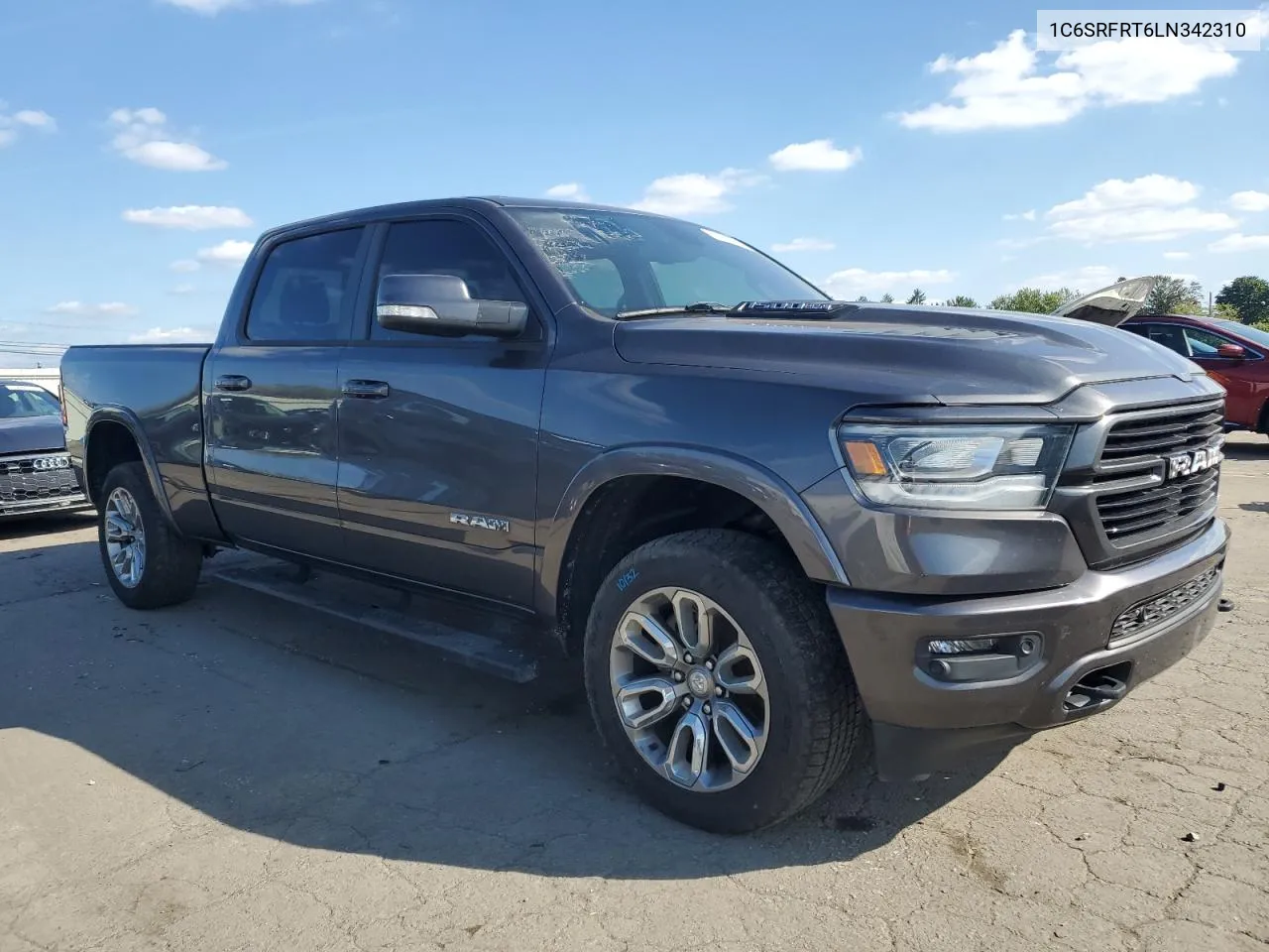 2020 Ram 1500 Laramie VIN: 1C6SRFRT6LN342310 Lot: 72563004