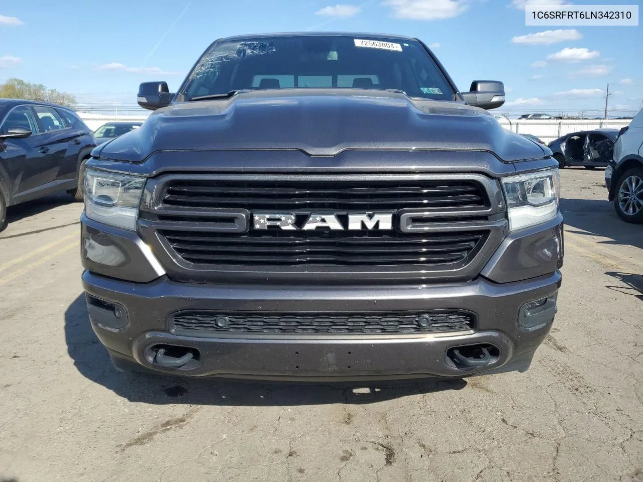 2020 Ram 1500 Laramie VIN: 1C6SRFRT6LN342310 Lot: 72563004