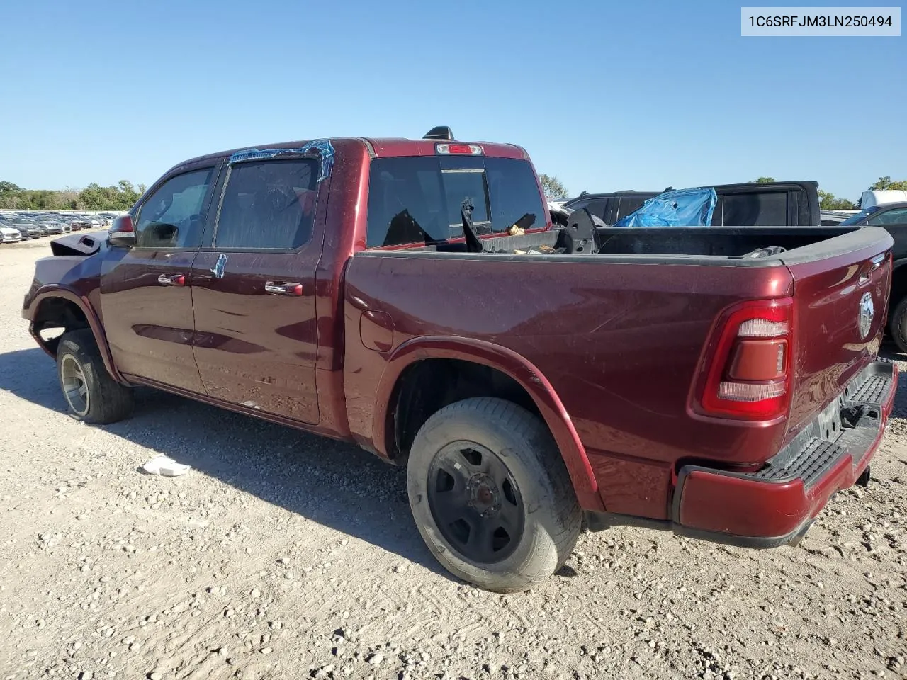 2020 Ram 1500 Laramie VIN: 1C6SRFJM3LN250494 Lot: 72742304