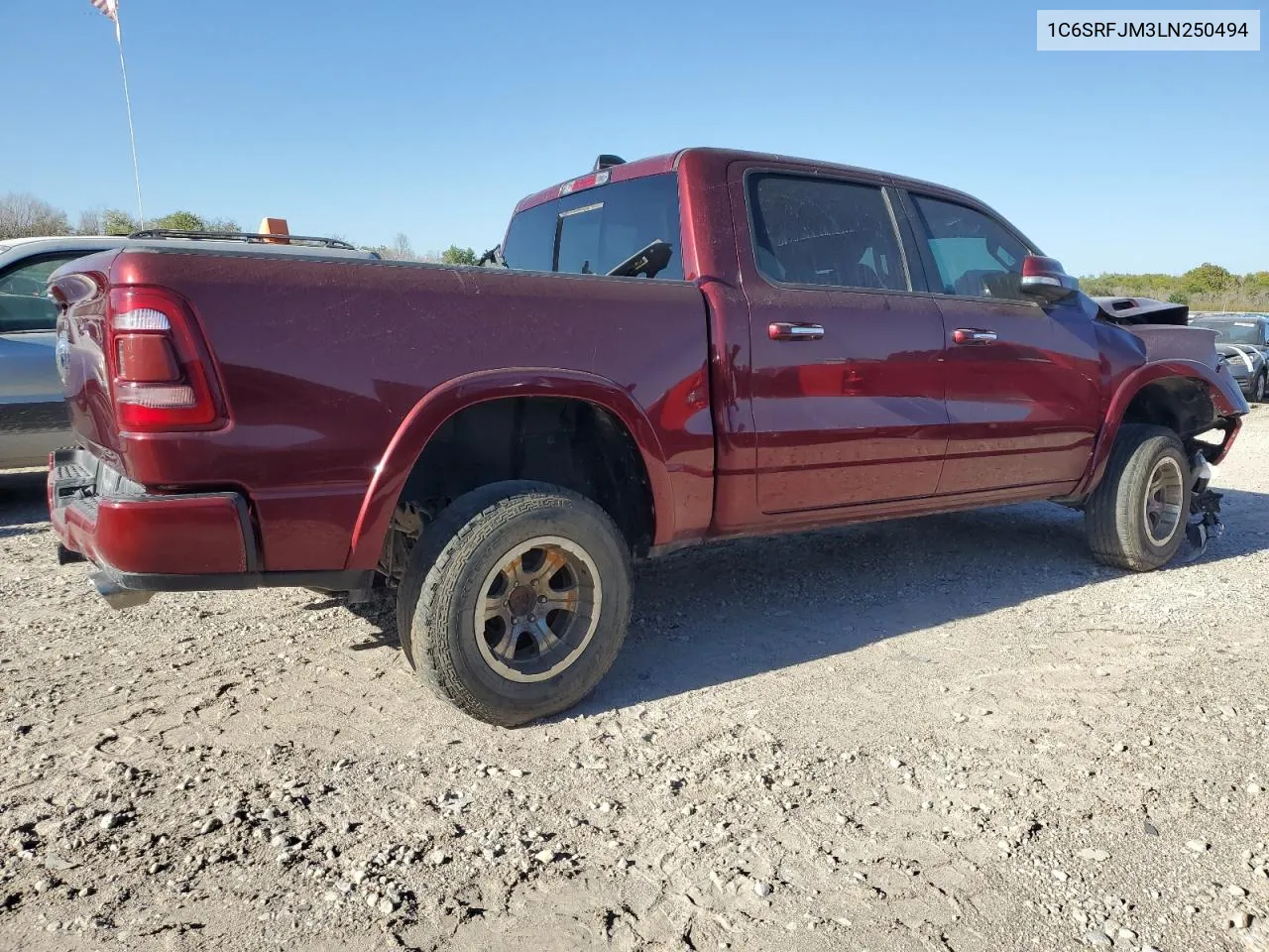 2020 Ram 1500 Laramie VIN: 1C6SRFJM3LN250494 Lot: 72742304