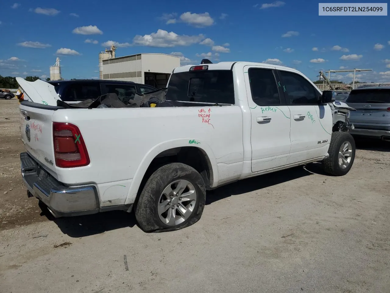 2020 Ram 1500 Laramie VIN: 1C6SRFDT2LN254099 Lot: 73196044