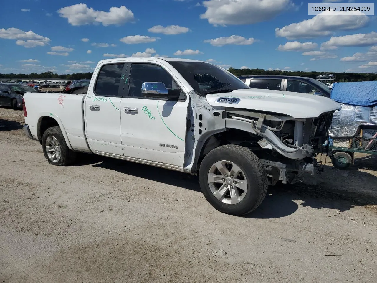 2020 Ram 1500 Laramie VIN: 1C6SRFDT2LN254099 Lot: 73196044