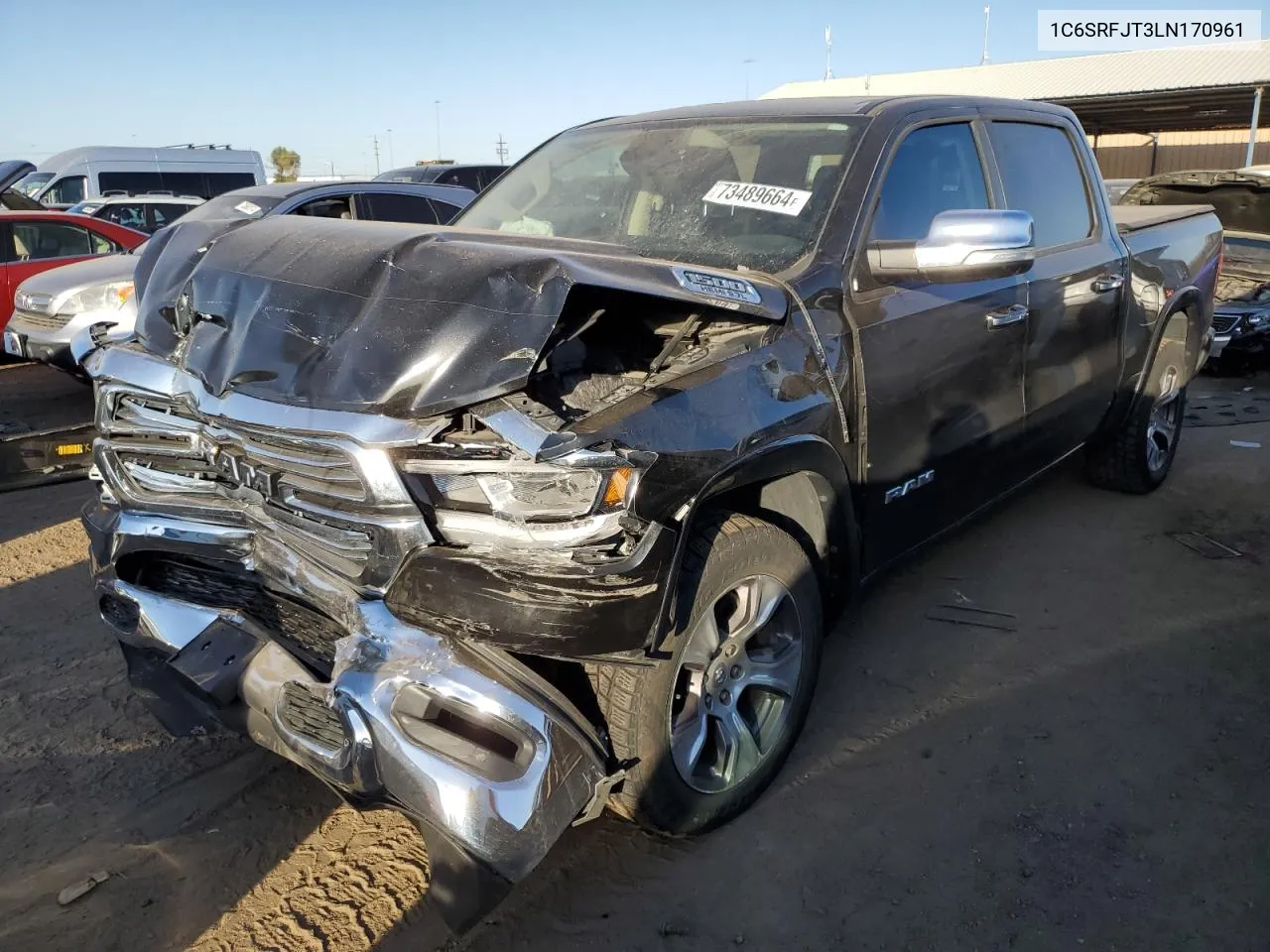 2020 Ram 1500 Laramie VIN: 1C6SRFJT3LN170961 Lot: 73489664