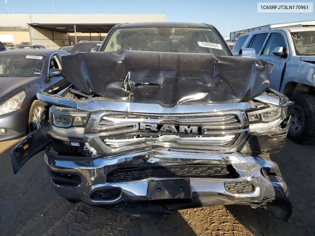 2020 Ram 1500 Laramie VIN: 1C6SRFJT3LN170961 Lot: 73489664