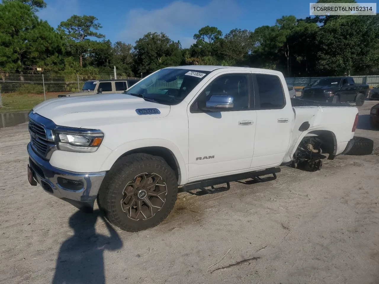 2020 Ram 1500 Laramie VIN: 1C6RREDT6LN152314 Lot: 73510654