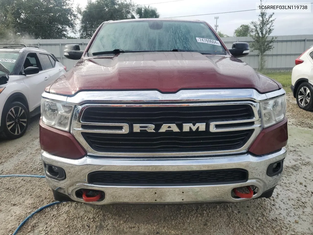 2020 Ram 1500 Big Horn/Lone Star VIN: 1C6RREFG3LN119738 Lot: 74769604