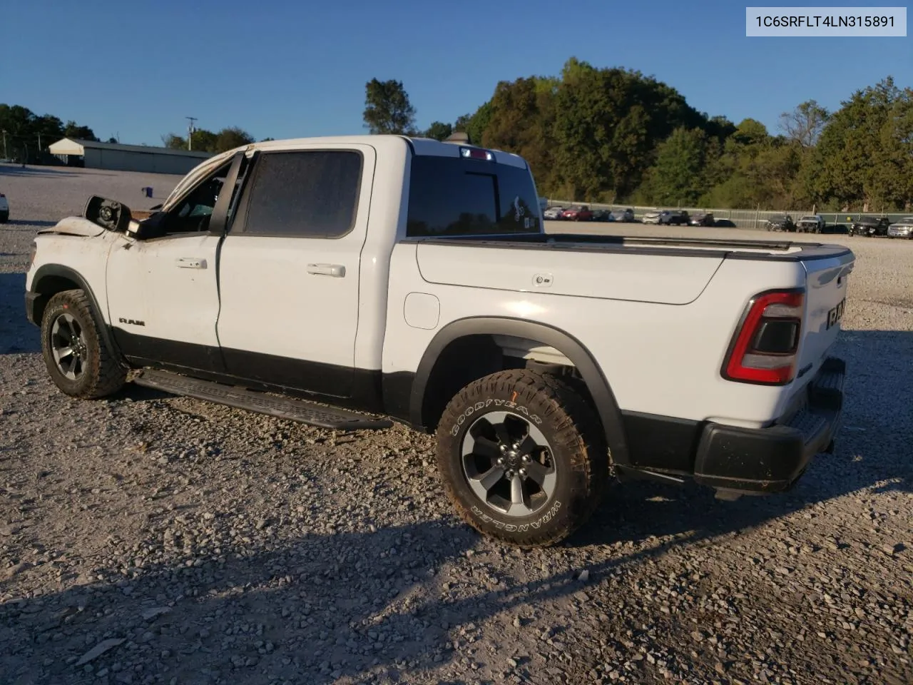 2020 Ram 1500 Rebel VIN: 1C6SRFLT4LN315891 Lot: 74905104