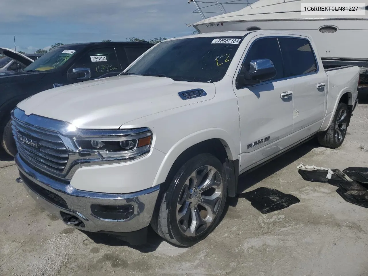 2020 Ram 1500 Longhorn VIN: 1C6RREKT0LN312271 Lot: 75057104