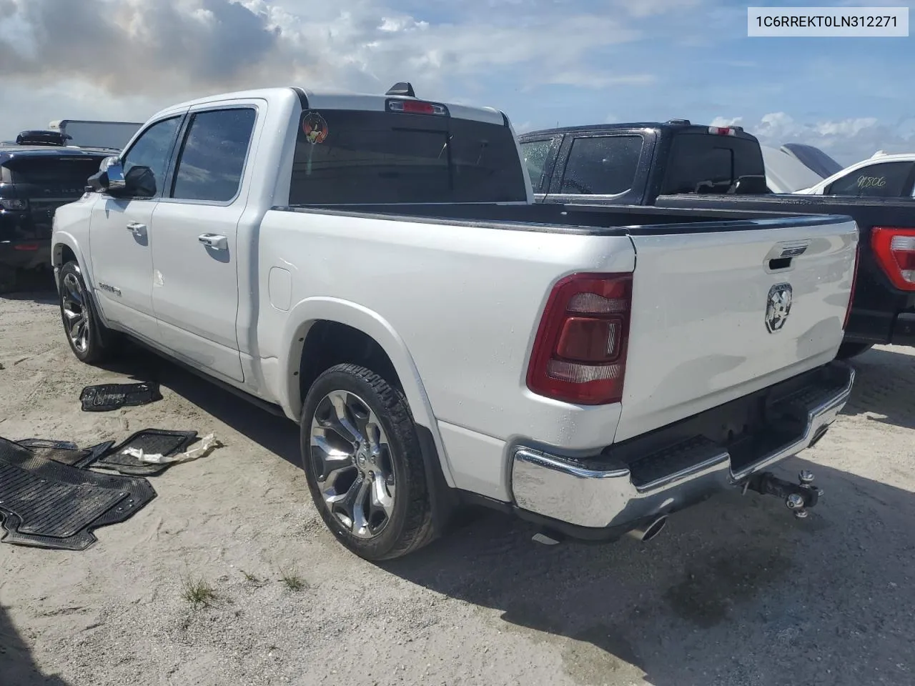 2020 Ram 1500 Longhorn VIN: 1C6RREKT0LN312271 Lot: 75057104