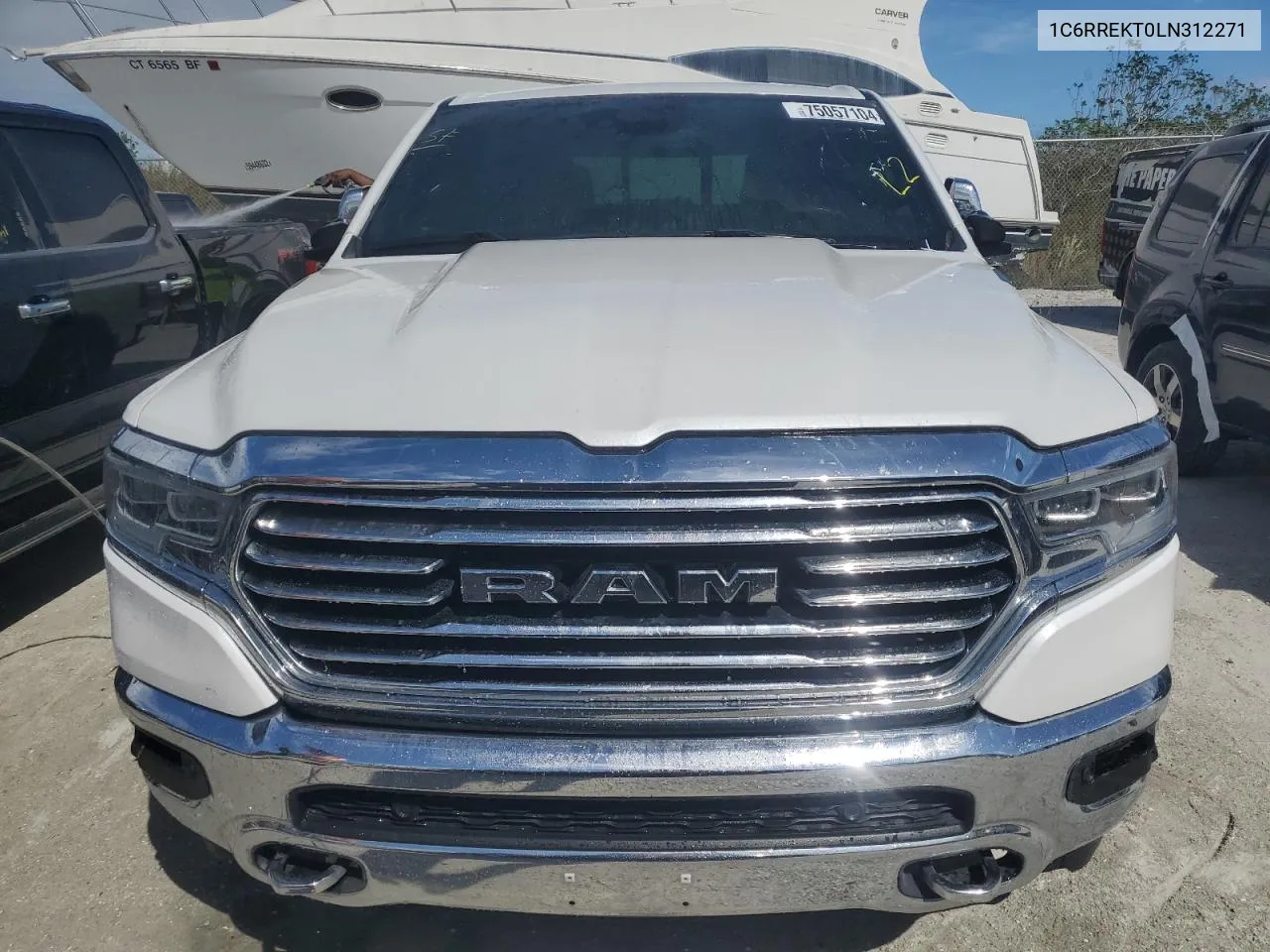 2020 Ram 1500 Longhorn VIN: 1C6RREKT0LN312271 Lot: 75057104