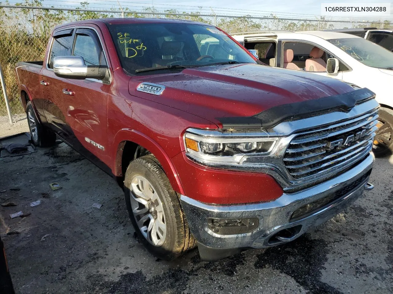 2020 Ram 1500 Longhorn VIN: 1C6RRESTXLN304288 Lot: 75633284