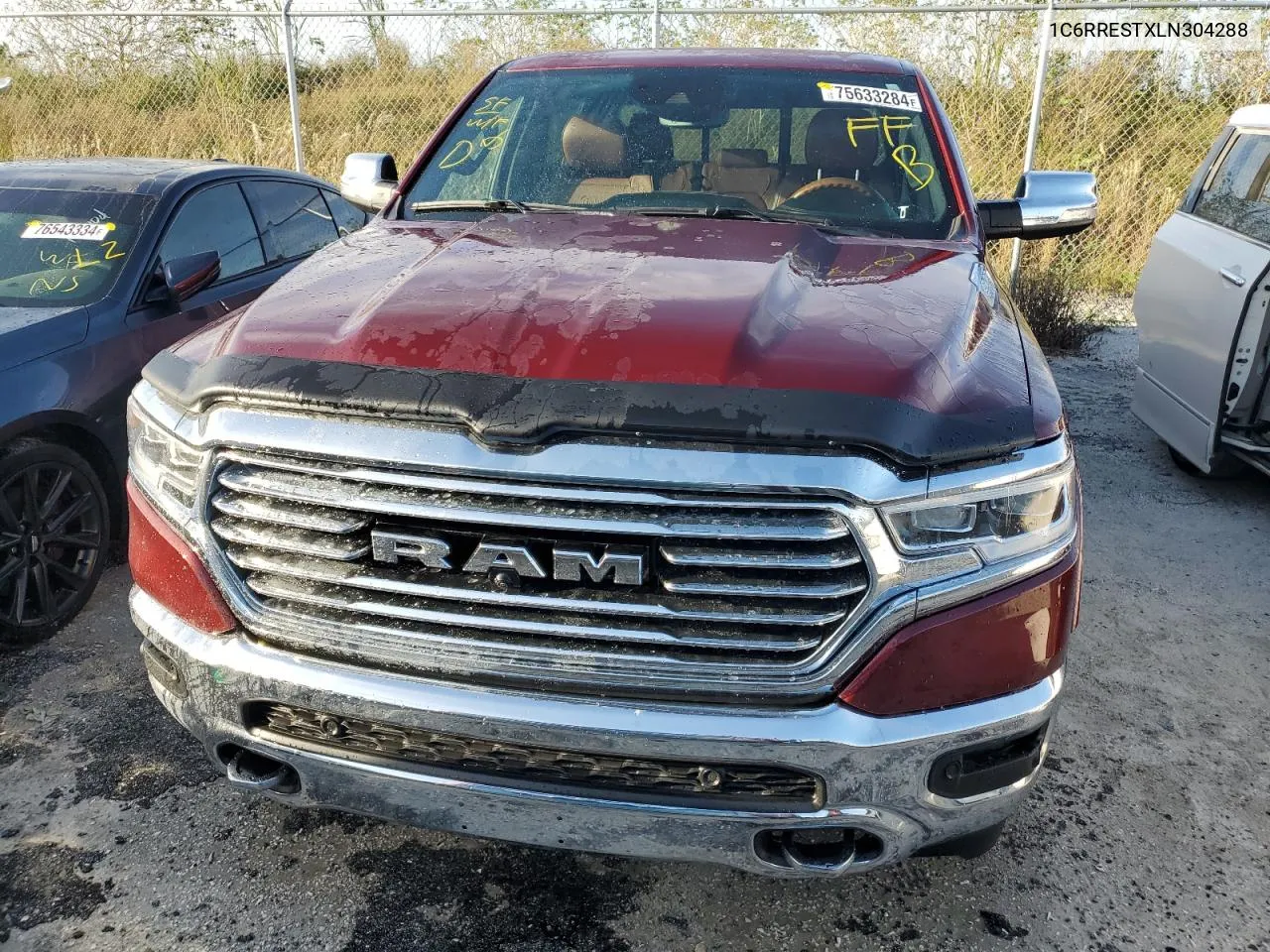 2020 Ram 1500 Longhorn VIN: 1C6RRESTXLN304288 Lot: 75633284