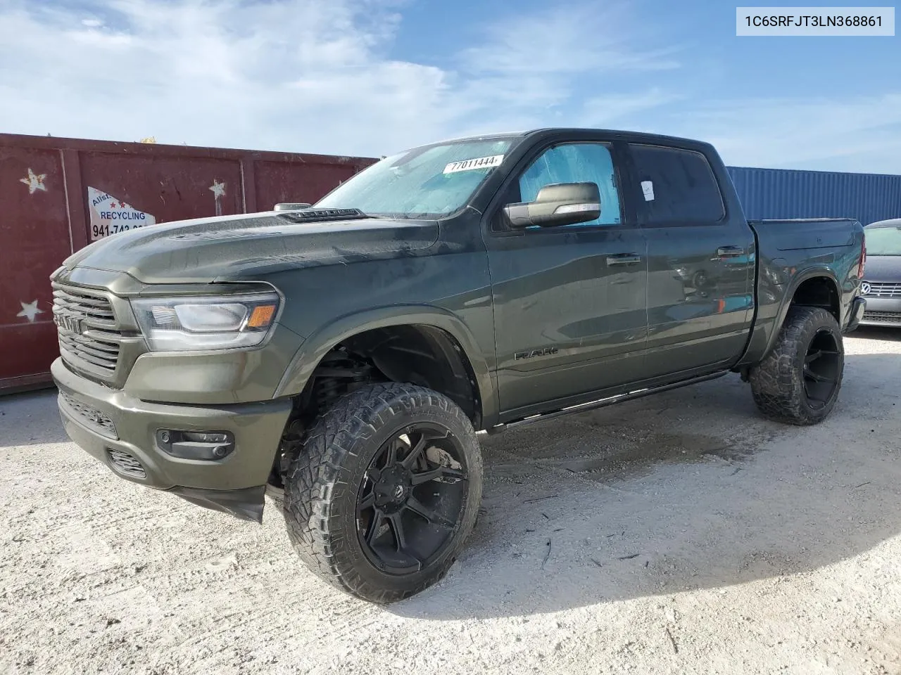 2020 Ram 1500 Laramie VIN: 1C6SRFJT3LN368861 Lot: 77011444