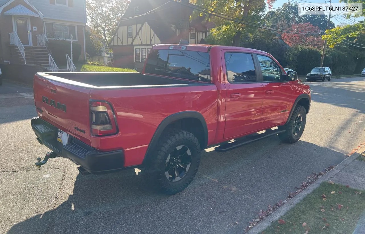 2020 Ram 1500 Rebel VIN: 1C6SRFLT6LN187427 Lot: 77241354