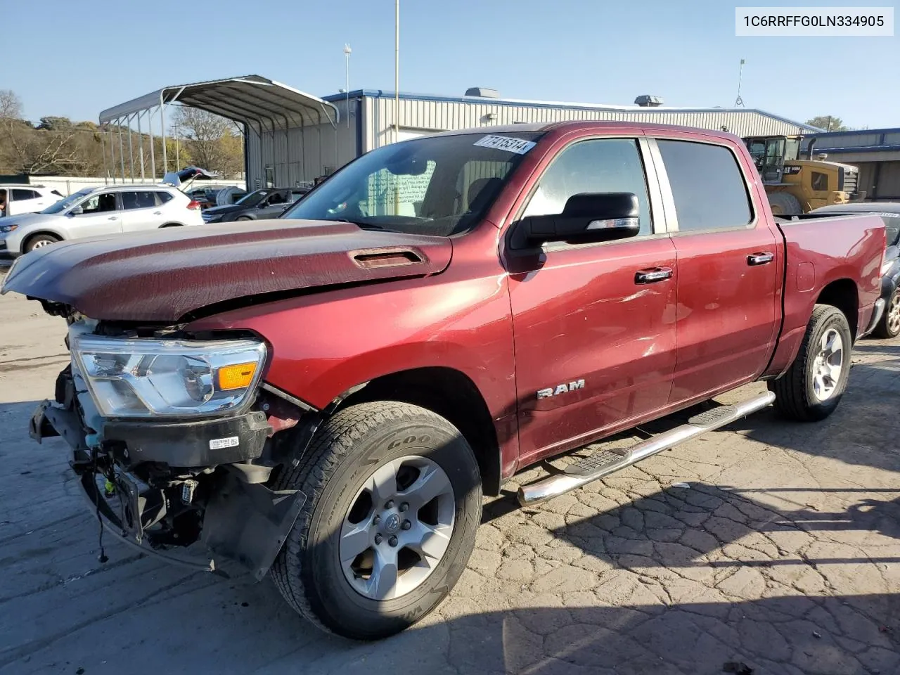 2020 Ram 1500 Big Horn/Lone Star VIN: 1C6RRFFG0LN334905 Lot: 77415314