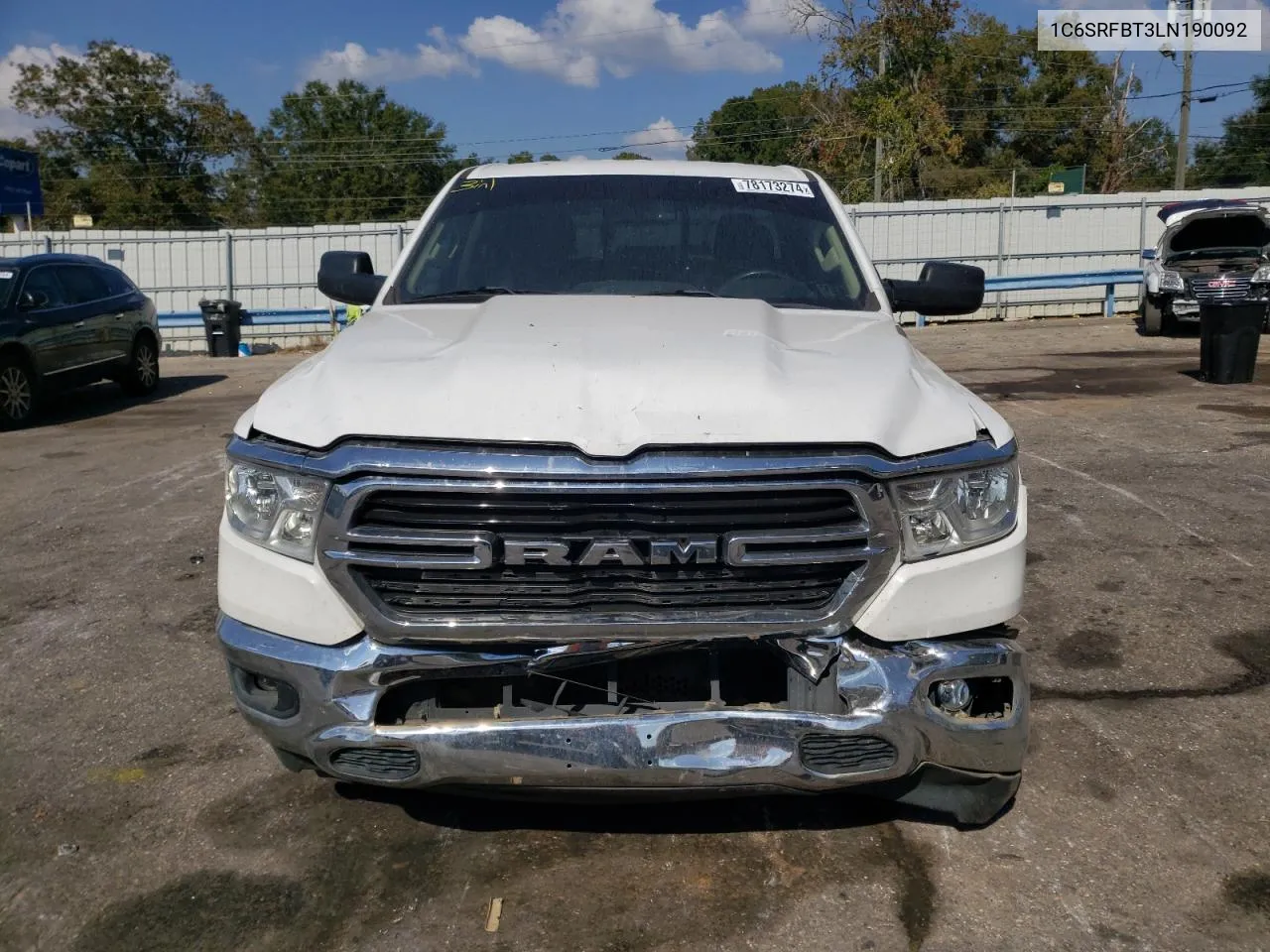 2020 Ram 1500 Big Horn/Lone Star VIN: 1C6SRFBT3LN190092 Lot: 78173274