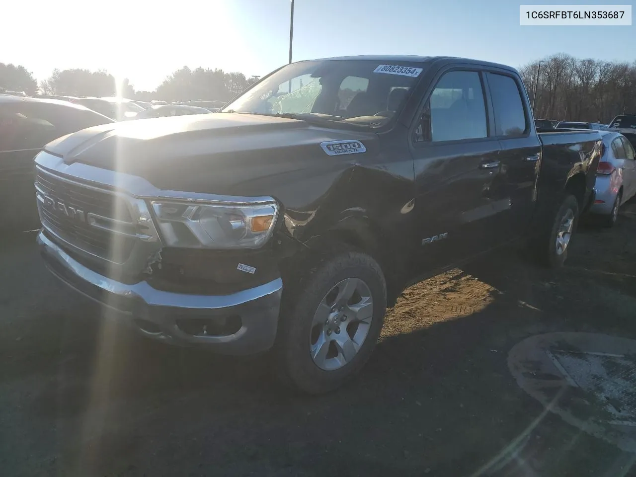 2020 Ram 1500 Big Horn/Lone Star VIN: 1C6SRFBT6LN353687 Lot: 80823354