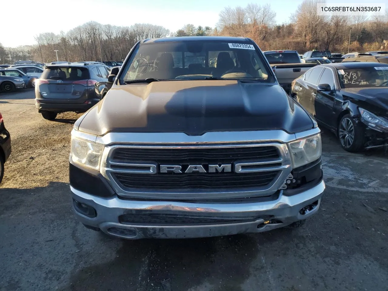 2020 Ram 1500 Big Horn/Lone Star VIN: 1C6SRFBT6LN353687 Lot: 80823354