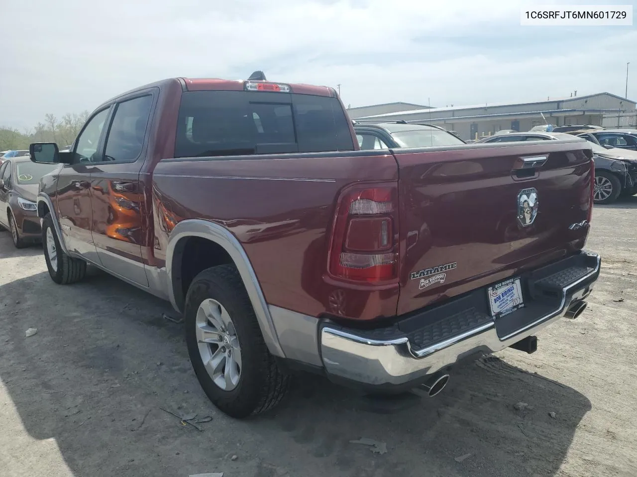 2021 Ram 1500 Laramie VIN: 1C6SRFJT6MN601729 Lot: 51003104