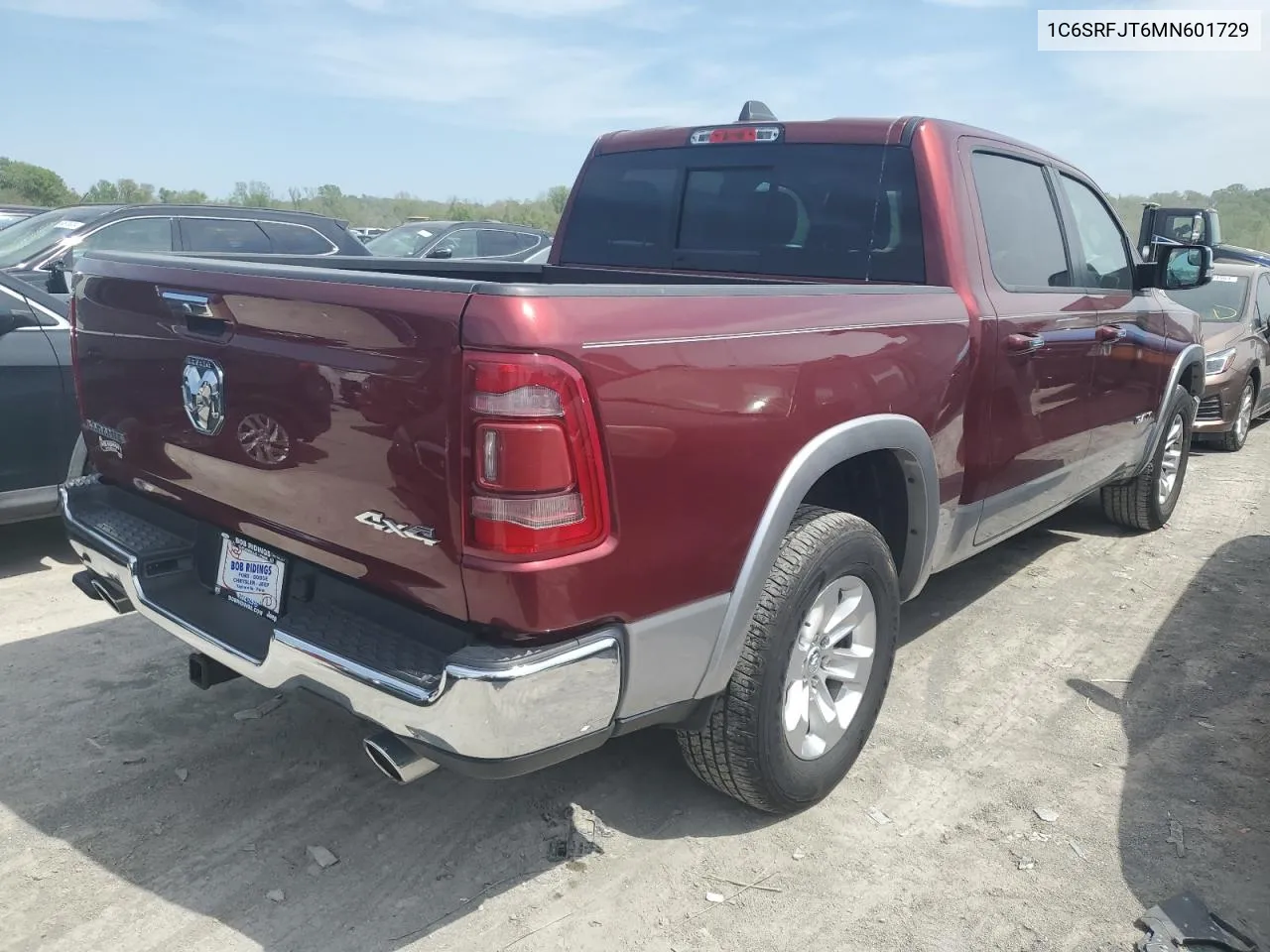 2021 Ram 1500 Laramie VIN: 1C6SRFJT6MN601729 Lot: 51003104