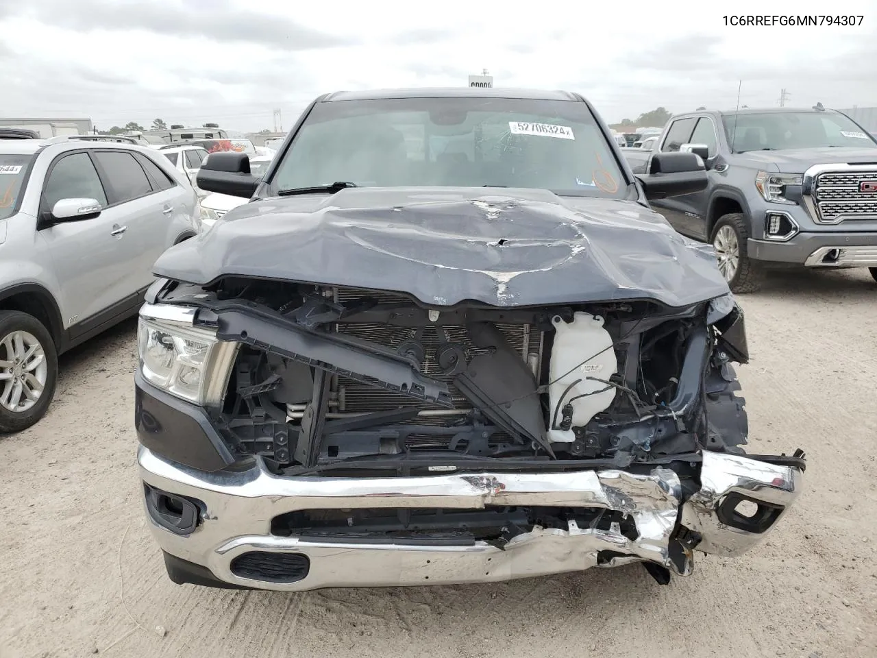 2021 Ram 1500 Big Horn/Lone Star VIN: 1C6RREFG6MN794307 Lot: 52706324