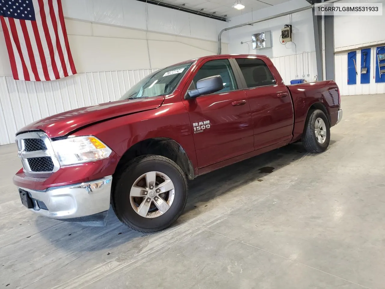 2021 Ram 1500 Classic Slt VIN: 1C6RR7LG8MS531933 Lot: 55692424