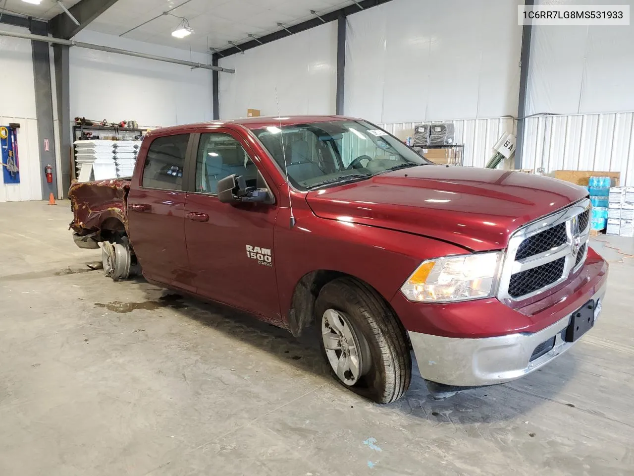 2021 Ram 1500 Classic Slt VIN: 1C6RR7LG8MS531933 Lot: 55692424