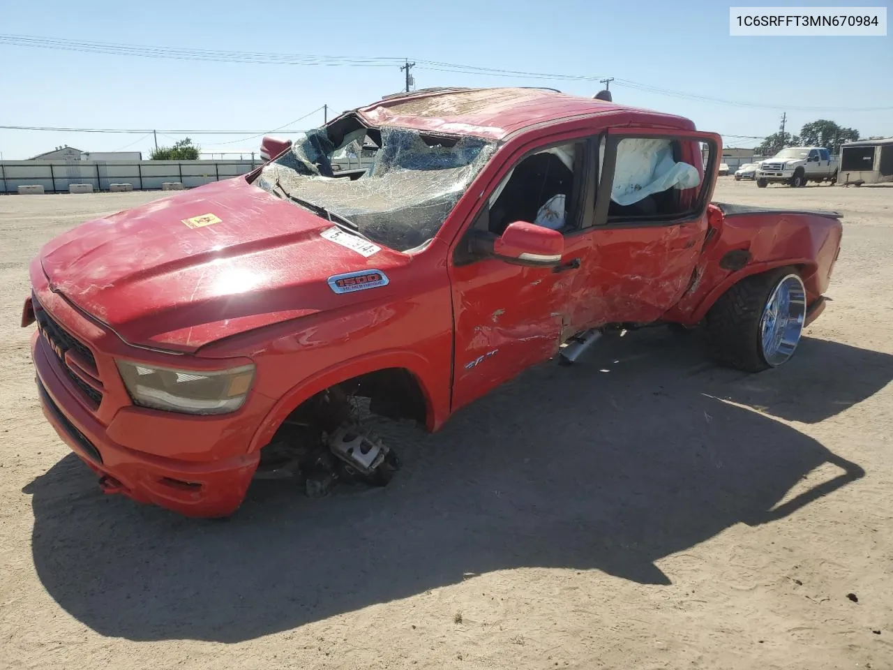 2021 Ram 1500 Big Horn/Lone Star VIN: 1C6SRFFT3MN670984 Lot: 56733914