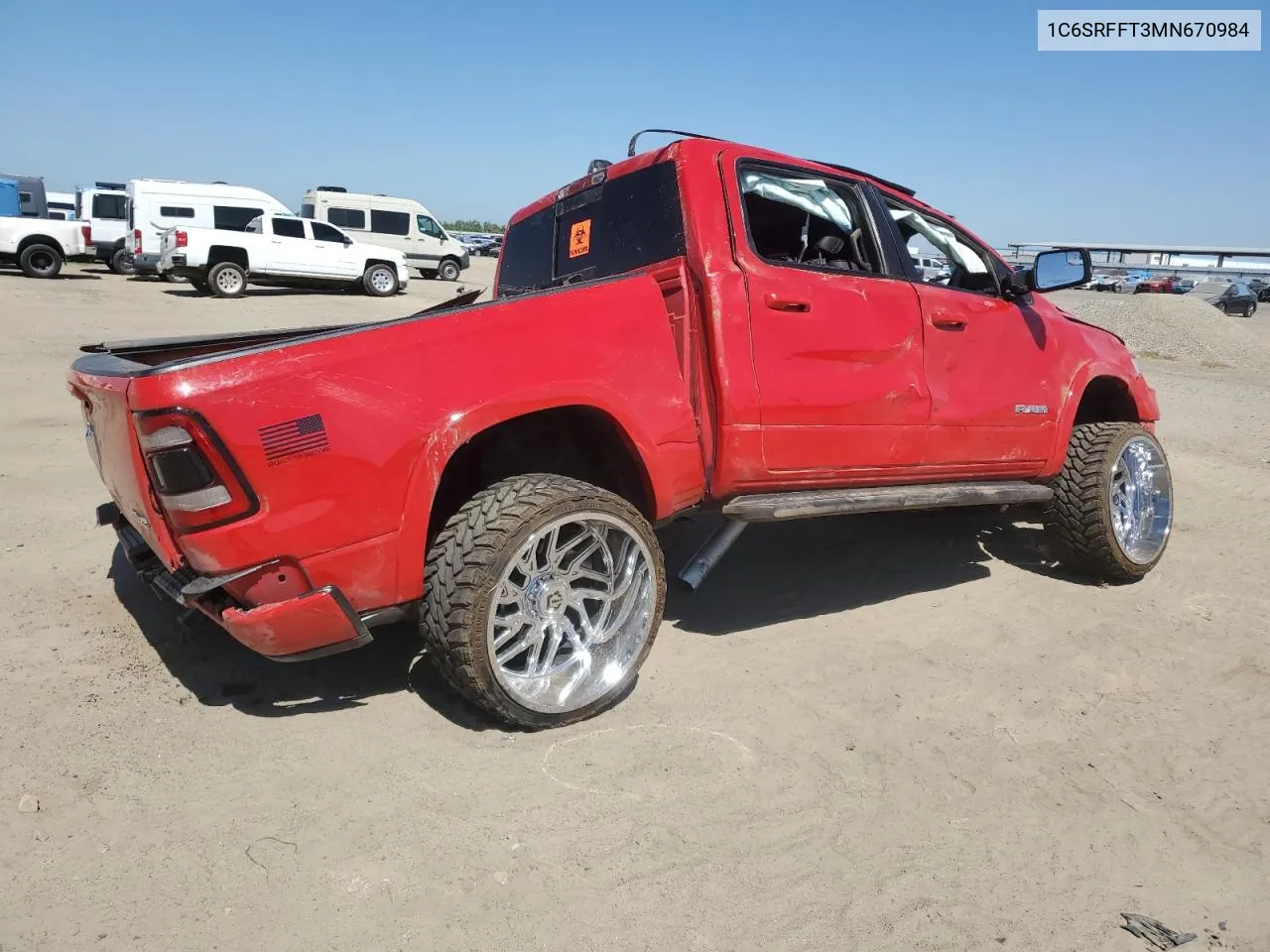 2021 Ram 1500 Big Horn/Lone Star VIN: 1C6SRFFT3MN670984 Lot: 56733914