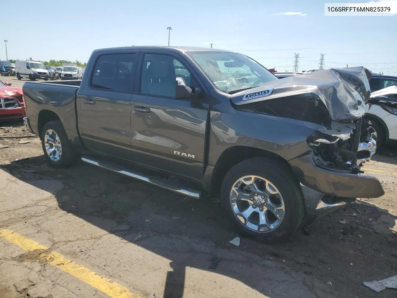 2021 Ram 1500 Big Horn/Lone Star VIN: 1C6SRFFT6MN825379 Lot: 58311554